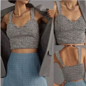 Anthropologie Eri + Ali tweed bustier straps size S